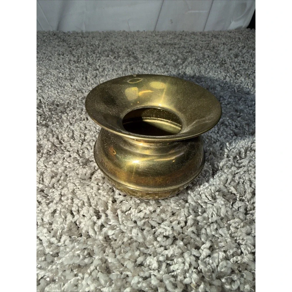 Vintage Small Brass Spittoon